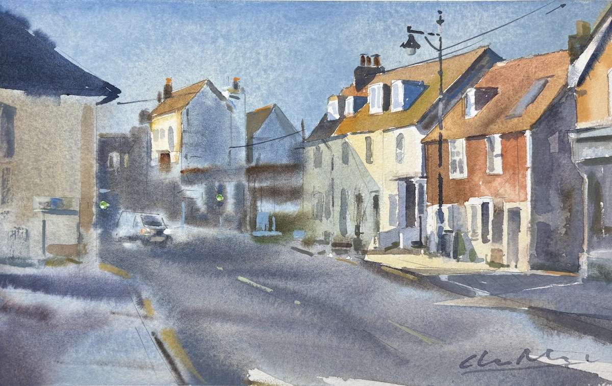 Low Light Lewes Hight Street - Original Watercolour